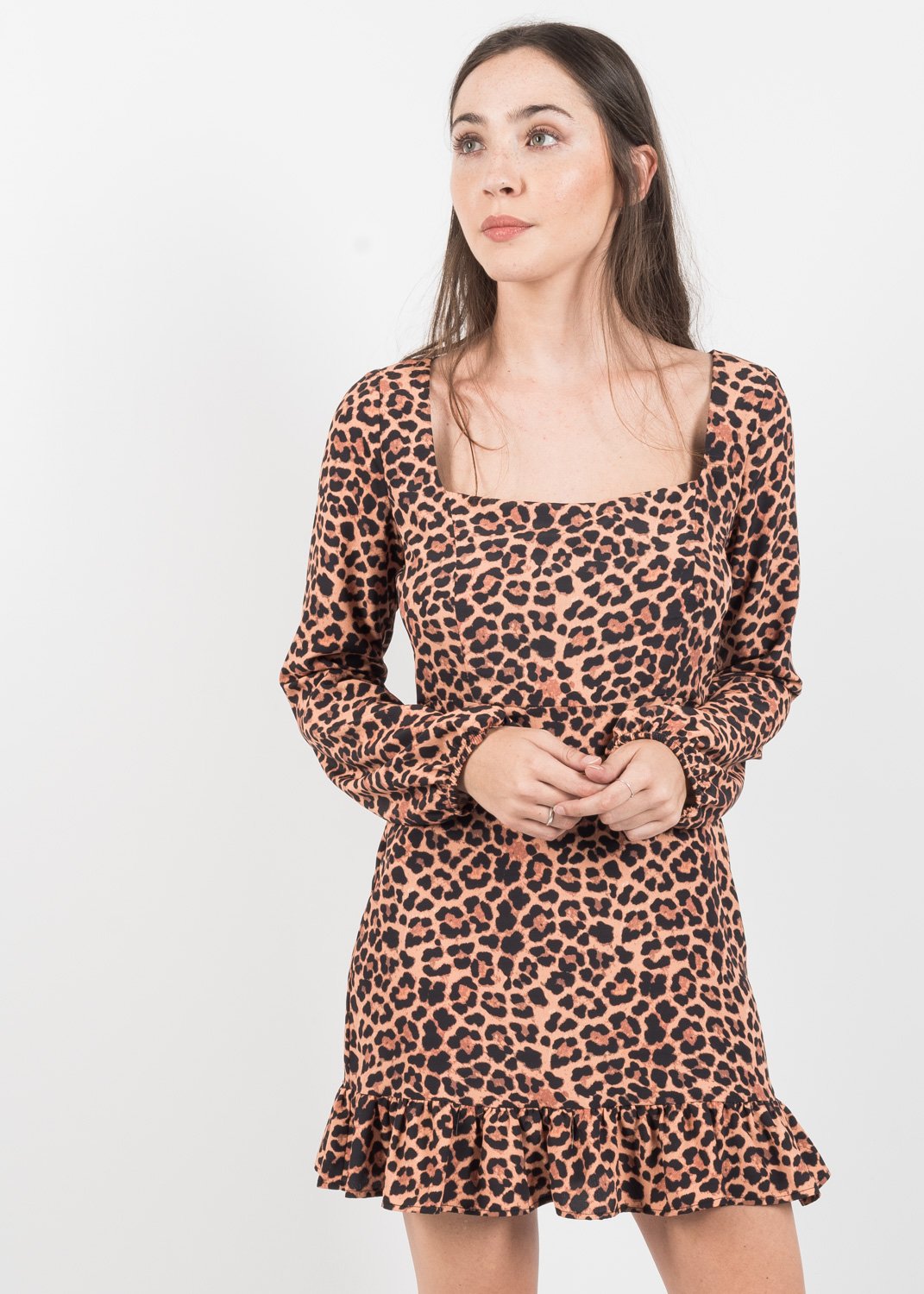 Vestido print leopardo