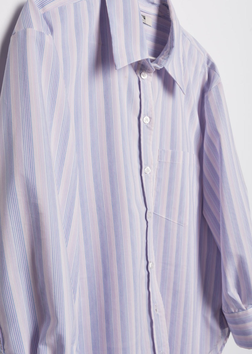 Camisa rayas lila masculina